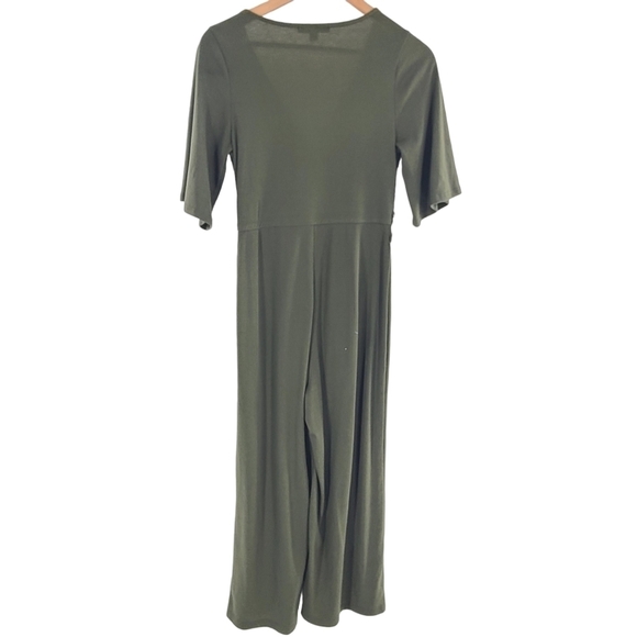 Haute Monde Olive Green Wide Leg Jumper Ribbed Small‎ - Picture 2 of 4